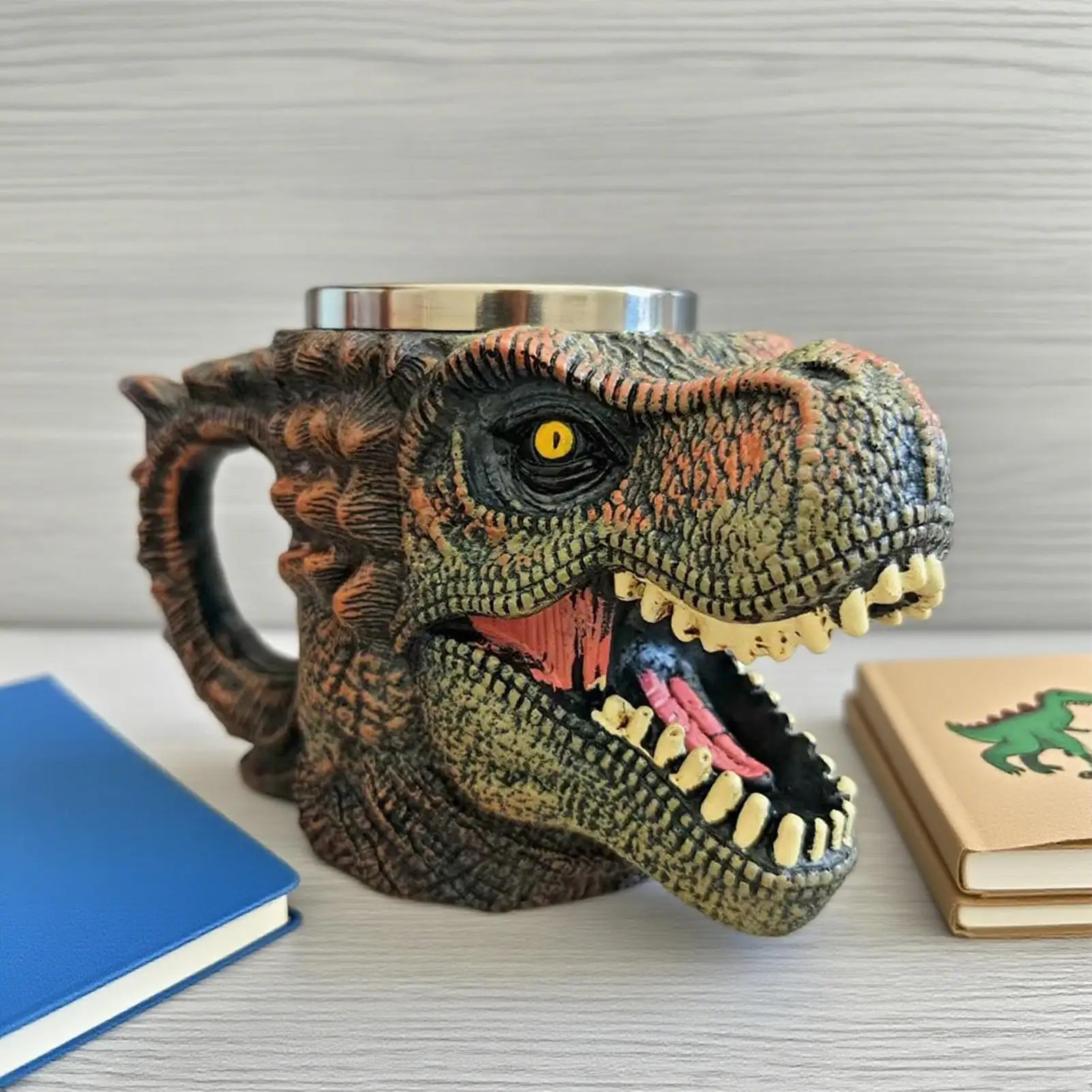 

Кофейная кружка с тематикой динозавра, изолированная кружка, всесезонная посуда для напитков, коллекционный подарок на память для холодной и горячей шоколадной воды, чая, пива, отеля
