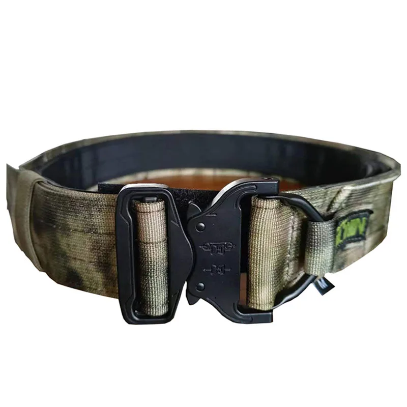 NEW 2 inch TACS DRing Belt Outdoor Molle Belt Russian Ruins Camo CS Hunting Belt