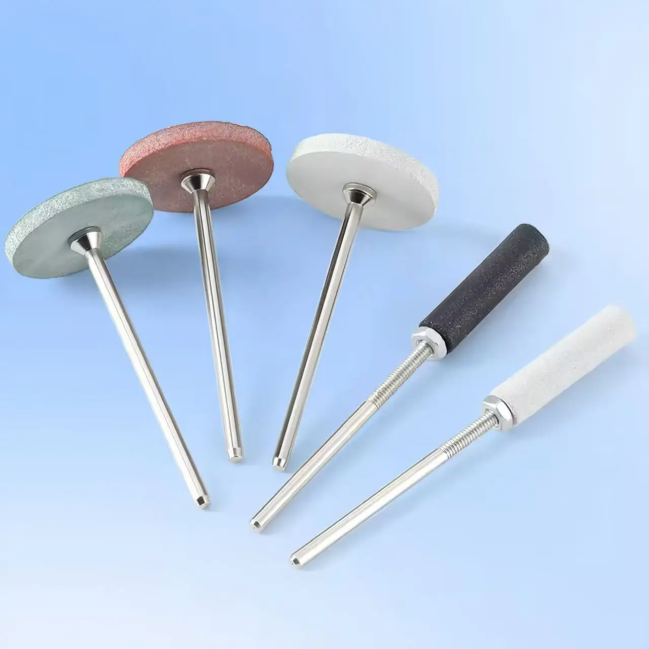 

40 шт. полировальные круги/лабораторные полировальные круги из силиконовой резины, комплект 5 оправок с хвостовиком для ручных деталей, вращающийся инструмент