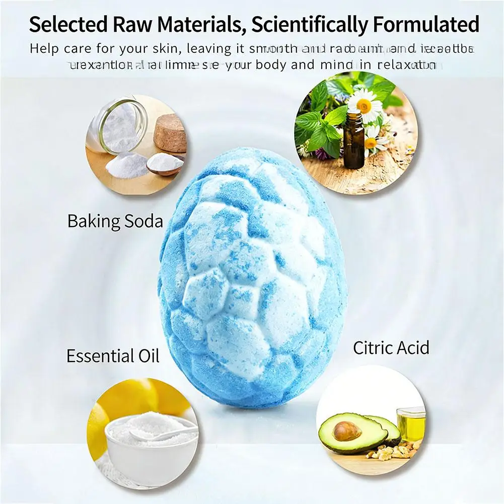 6PCS/SET Dinosaur Egg Adventure Bath Bomb Within Random Dinosaur Toy Moisturize, Stress Relief Cleasing Bathing Ball view 5