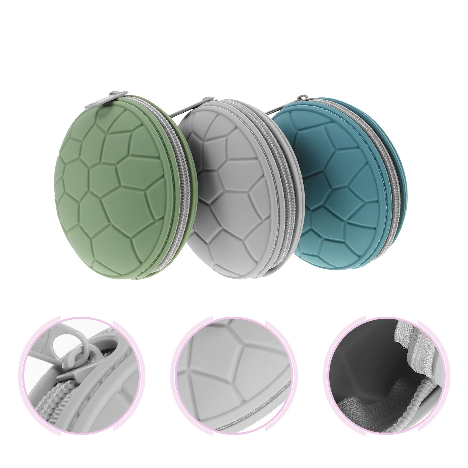 

3Pcs Portable Pacifier Storage Bag Organizer Waterproof Silicone Holder Access Zipper Travel Pouch Pacifier Bag Pouch