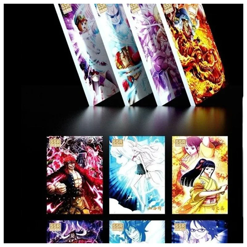 Anime ONE PIECE Kawaii UR CR MR SSR Luffy Nico Robin Nami Edward Newgate Toys for boys Collection Cards Birthday Gift