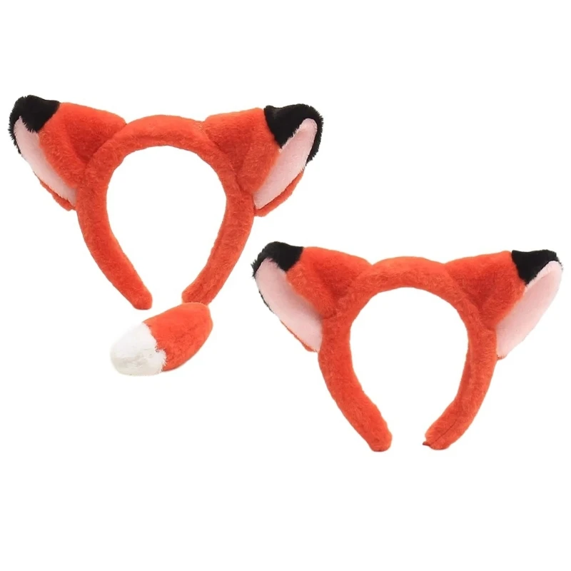 Fashionable Faux Furry Ears Headwear Cartoon Hairpieces Soft Headwear Multi Color Option For Daily and Party Use