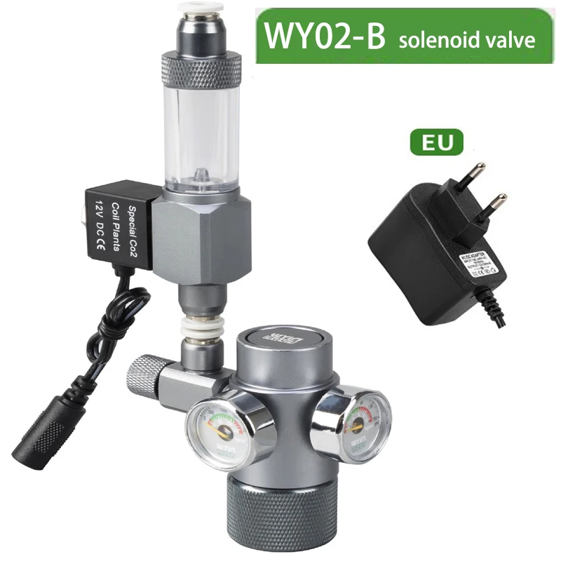 

Electromagnetic CO₂ Pressure Reducing Valve for Aquariums – Quick-Fit Bubble Counter and CO₂ Regulator Accessories