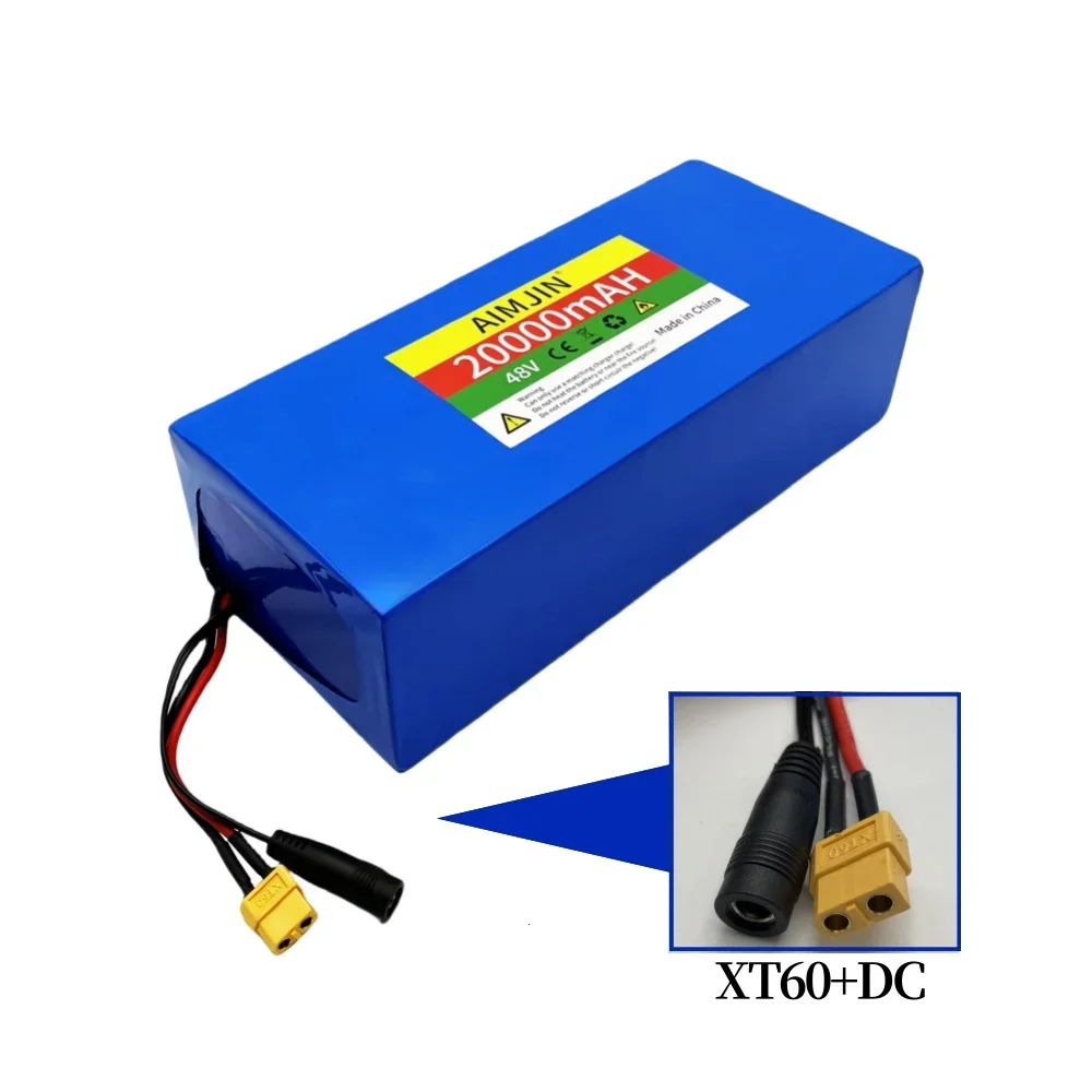 48V 20000mAh Electric Vehicle 13S5P Li-ion Battery Pack Is Suitable for Electric Scooter Mountain Bike 250-1000w Built in BMS