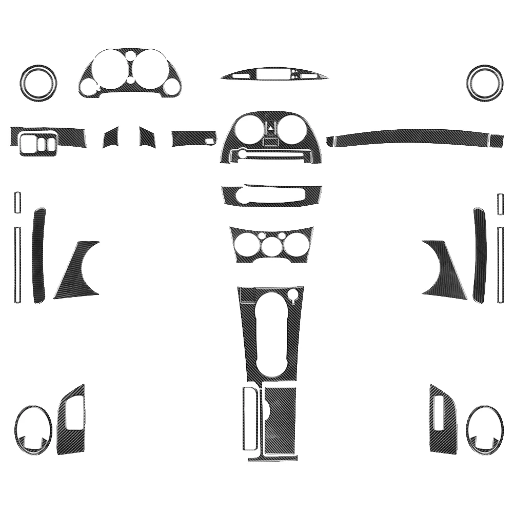 Carbon Fiber For Mitsubishi Eclipse 2006-2012 Car Complete Set Trim Customizable Car Sticker Interior Accessories