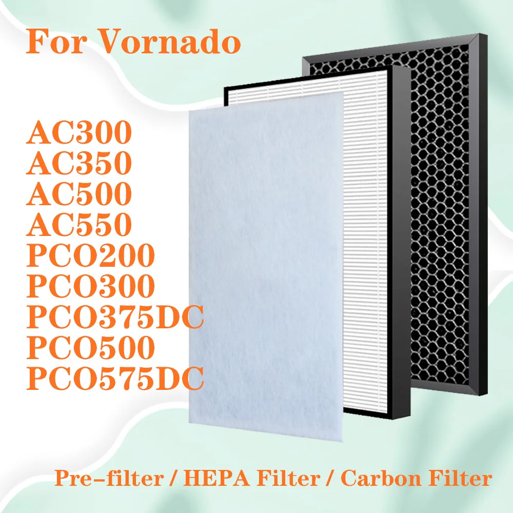 

Air purifier filter for Vornado AC300 AC350 AC500 AC550 PCO200 PCO300 PCO375DC PCO500 PCO575DC Air Purifier HEPA Carbon Filter