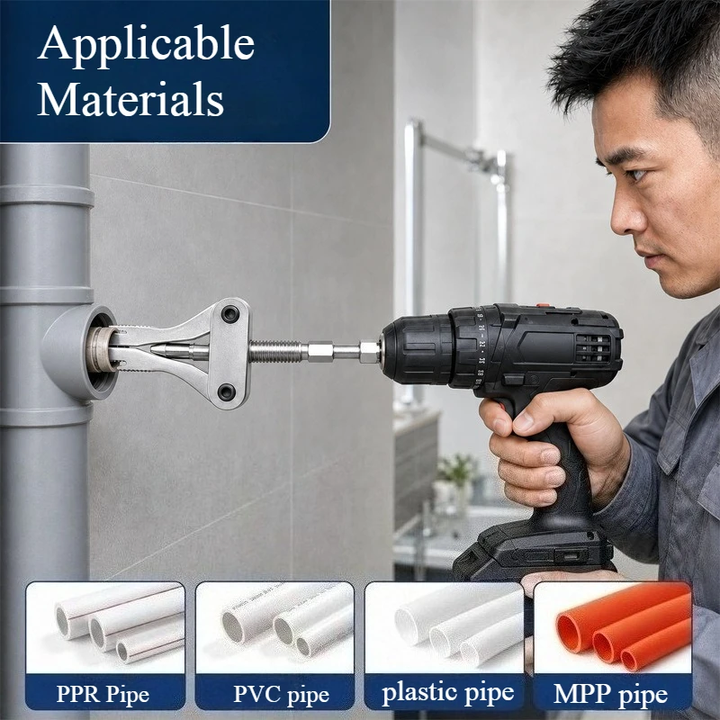Pipe Extractor Tool Broken Thread Puller Hex Shank Power Drill for PPR PVC Plastic MPP Pipes DN20/25/32 1/2″ 3/4″ 1″ Inch