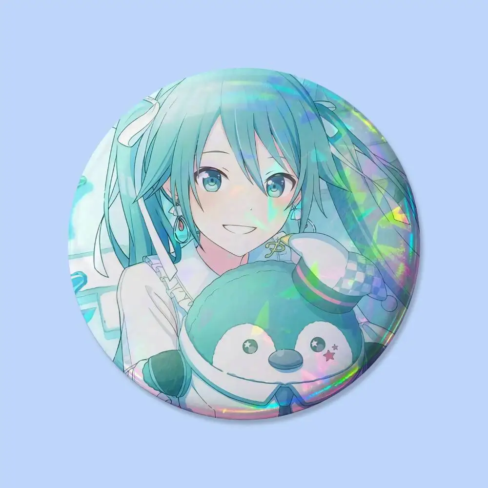 Niedliche M-Miku Kawaii Anstecknadeln Runde Kreative Broschen Taschen-Deko-Accessoires für Fans und Freunde Geschenke – Detail 15