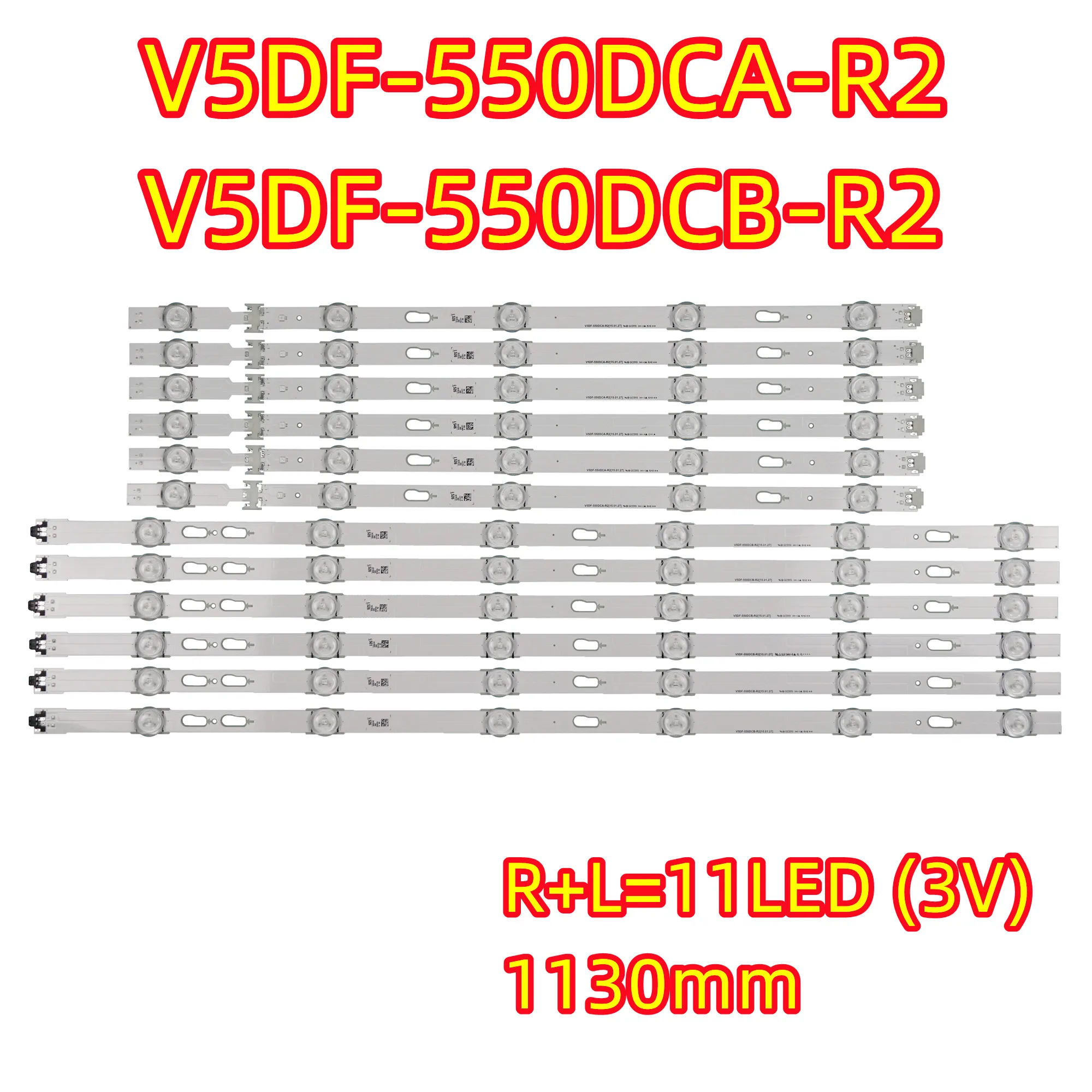 Tira de luces LED de retroiluminación, accesorio para SAMSUNG V5DF-550DCA-R2 550DCB UN55J6520 UE55J6300 UE55J6370 CY-WJ055CGLV1H UE55J6300AK UE55J6370SU, novedad