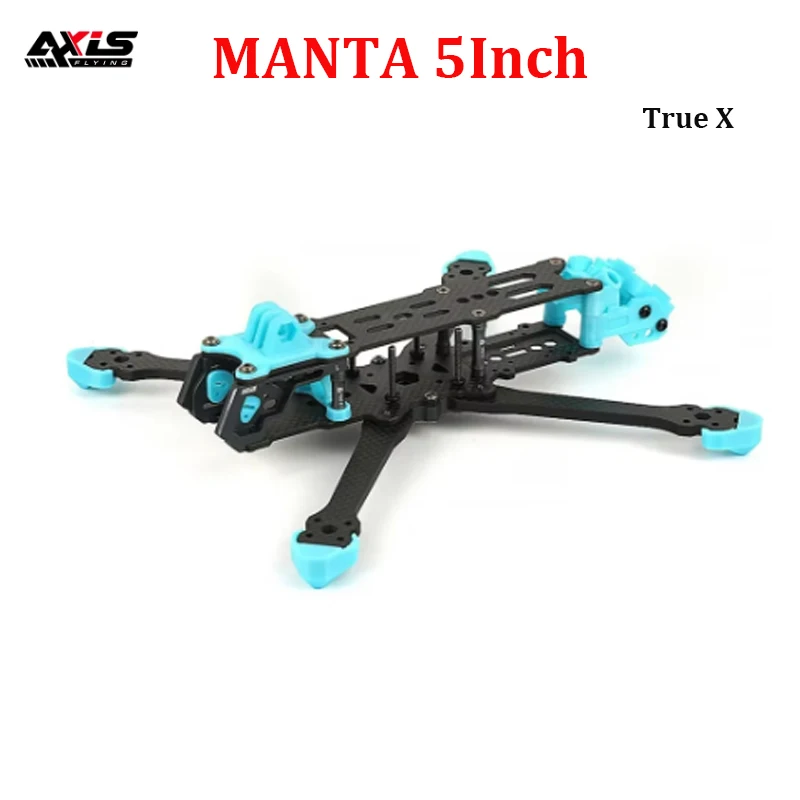 

Axisflying MANTA V2 5 inch Carbon Fiber True X Frame Kits 238mm Wheelbase 5mm Arm Thickness for RC FPV 5inch Freestyle Drone