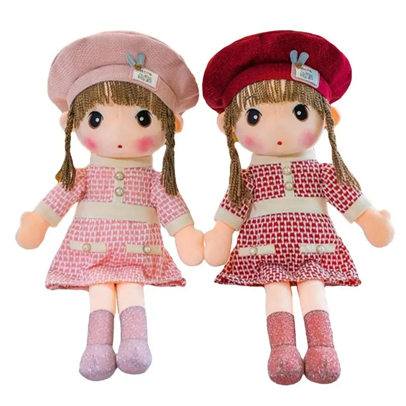 

Rag Dolls For Girls Plush Rag Doll With Clothing And Hat Soft Christmas Birthday Stuffed Little Girls Doll Cute Sleep Companion