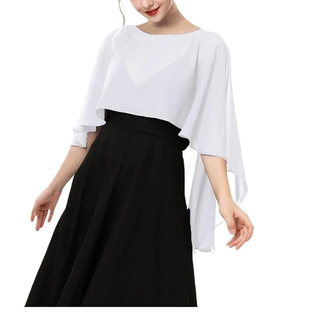 Protezione solare da spiaggia Avvolgimento da sera Coprimaterale Avvolgente in chiffon leggero Abbigliamento per tutte le stagioni Copertura di protezione solare