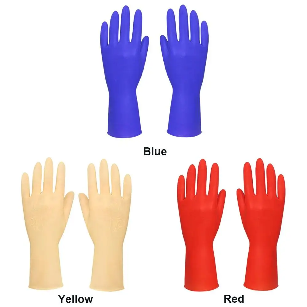 Herramienta 26CM guantes de trabajo para niños guantes protectores de goma rojo amarillo azul sin mangas engrosamiento guantes domésticos para niños lavado