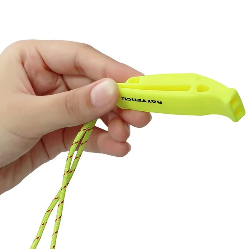 RAYVENGE Safety Whistle with Lanyard for Boating Hiking Kayak Emergency Survival Life Vest Rescue Signaling Swimming sea sports