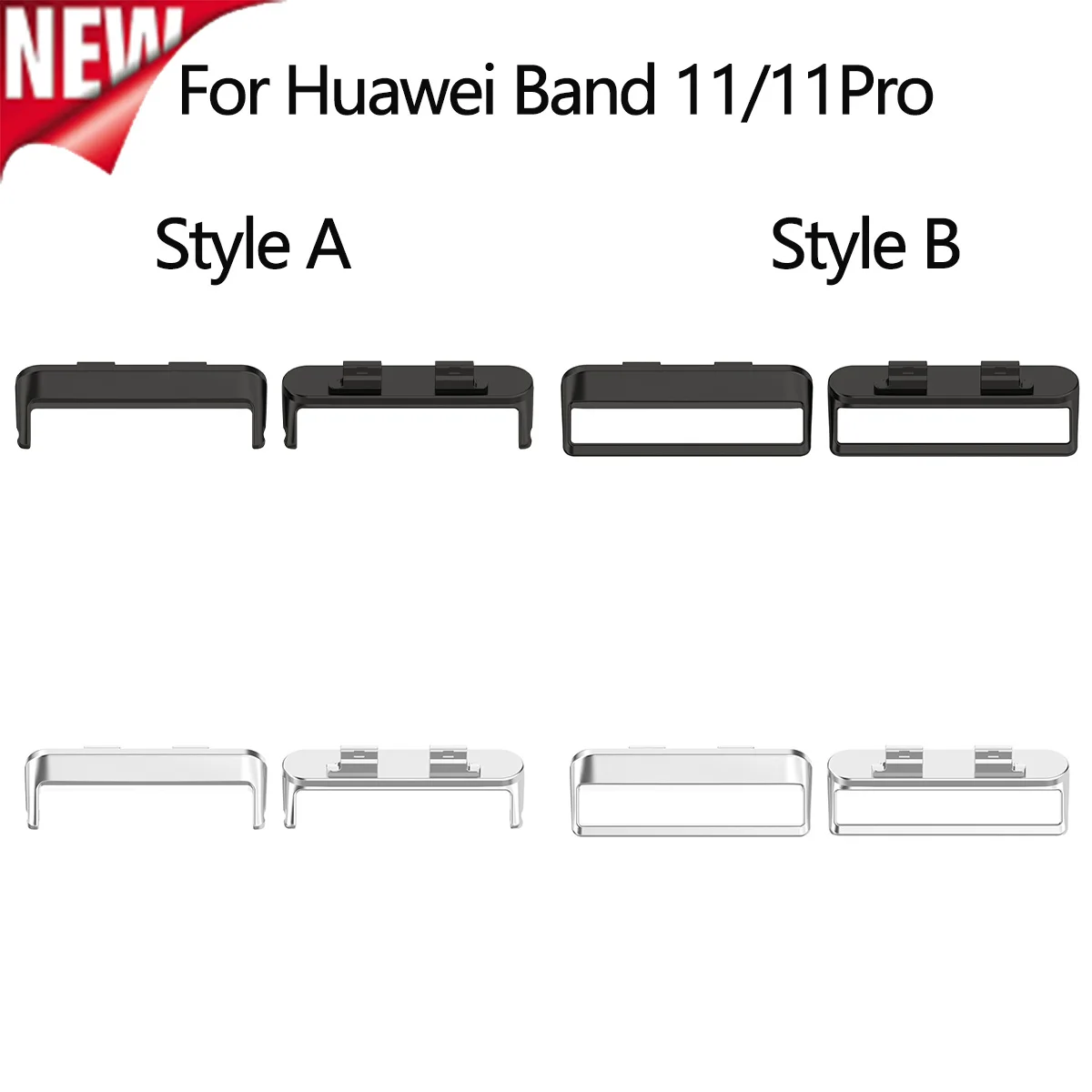 18mm 1 Paar Adapter für Huawei Watch Band 11/11 Pro NFC Uhrenarmband-Verbinder Edelstahl-Armband Zubehör
