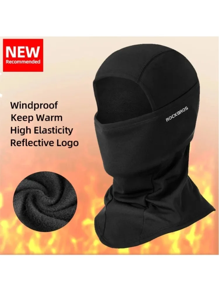 ROCKBROS Lokaler Versand Fahrrad-Gesichtsmaske Winter Fahrrad-Balaclava Winddichte Warme Fleece-Schalmaske für Outdoor-Aktivitäten Fahrrad Angeln Skifahren Motorrad-Kopfbedeckung