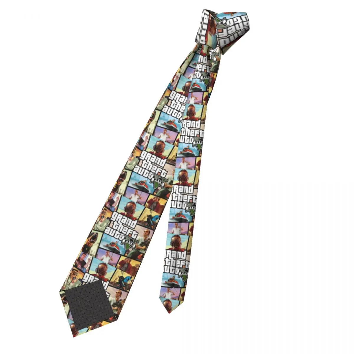 Classic GTA 5 Video Game Neckties Men Personalized Silk Grand Theft Auto Business Neck Tie