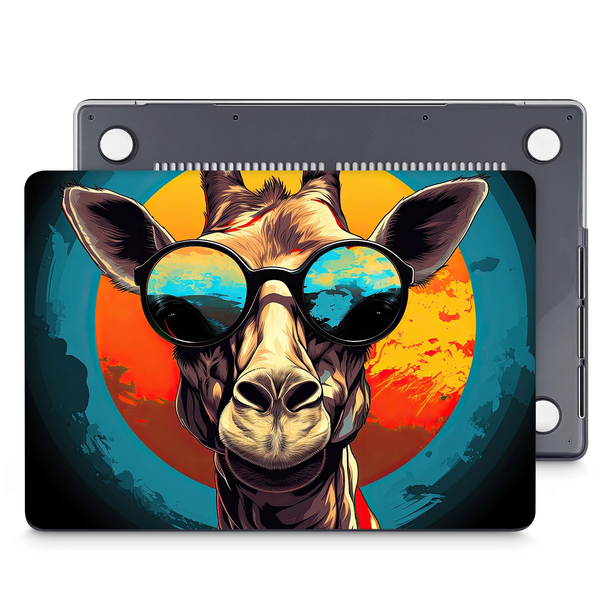 Sunglasses Giraffe Print Hard case for MacBook Pro 14 16 M3 2023 Air Pro 13 A2338 A2337 A2681 15 inch A2941 M2 Retina A2779