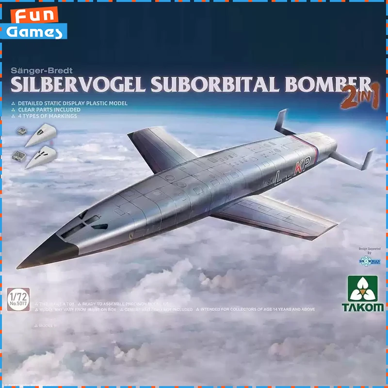 takom-5017-1-72-scale-silbervogel-suborbital-bomber-2in1-plastic-assembly-aircraft-model-military-aviation-collectible-kit-gift