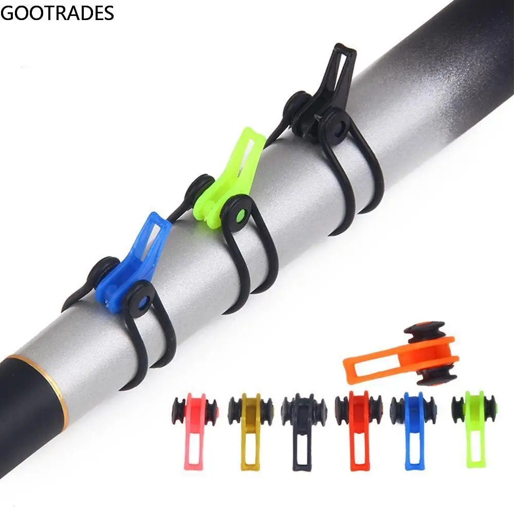 Durable Portable Fishing Lures Holder Mixed Color Plastic Fishhook Keeper Fishing Rod Accessories