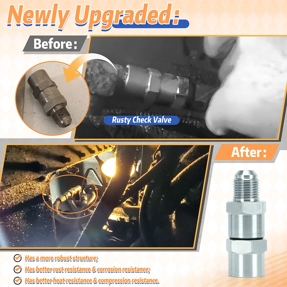 Brandstof Terugslagklep Voor Detroit Diesel Serie 60 12.7L Motor Regulator 23516993 3/8 "vrouwelijke X 5/8"-18 mannelijke pijp