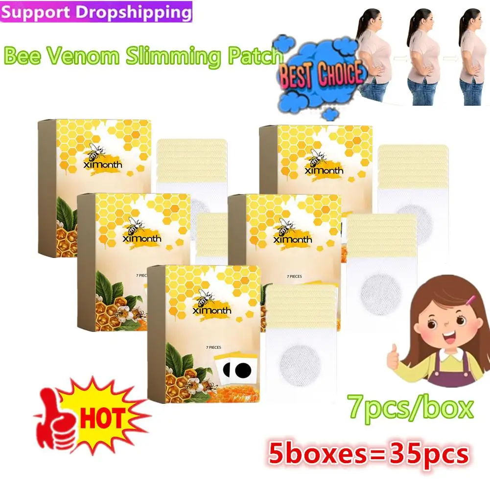 5X Bee Slimming Patch Belly Slimming Patch Lose Weight Detox Abdominal Navel Sticker Fast Burning Fat Improve Stomach