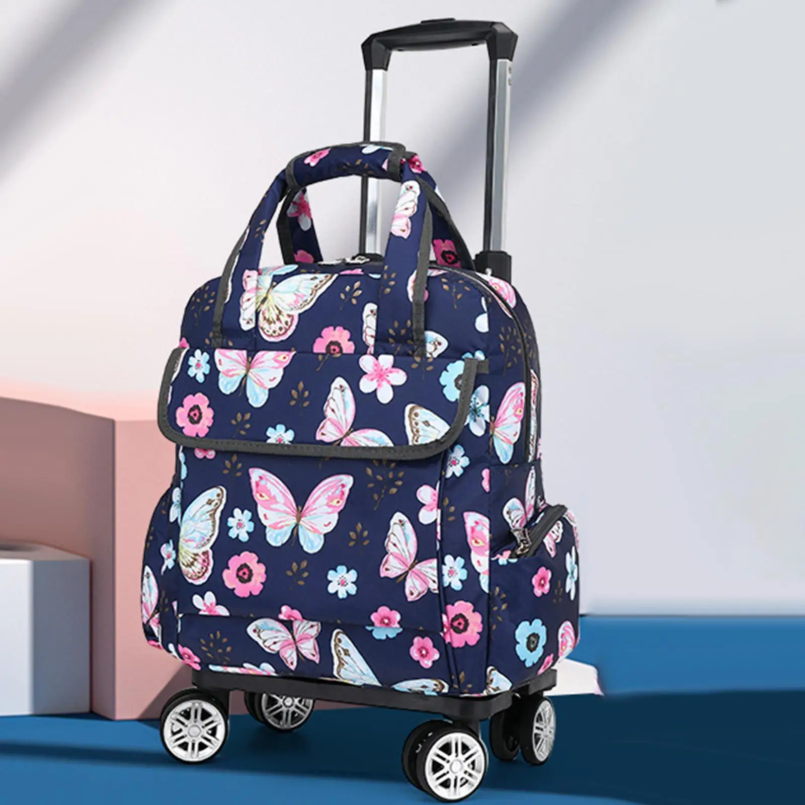 Rolling Duffel Bag 16inch Tear Restant Duffel Tote Tote Duffle with Wheels Butterfly