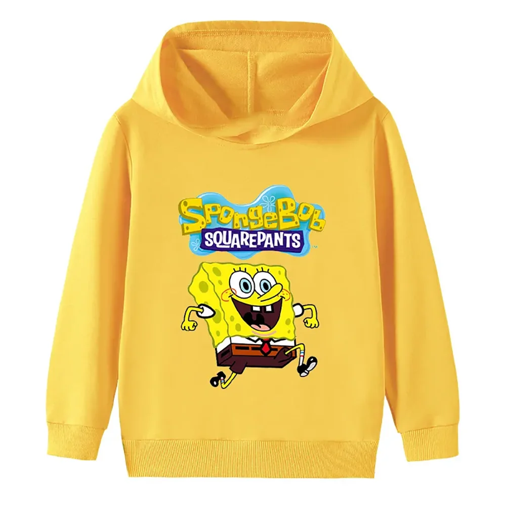 Spongebob Fall boys and girls comfortable hoodie in children's baby pullover top Korean version of children's hoodie tide