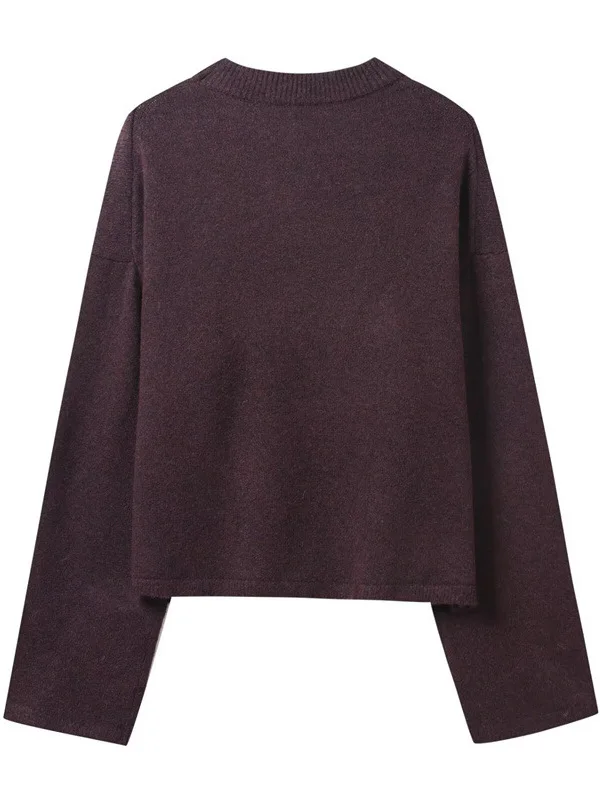 エレ レイジー ロング スヴェ ニットウェア 秋冬シーズン カラー ベースレイヤー イルト ショルダー幅 レギュラーフィット ラウンドネック