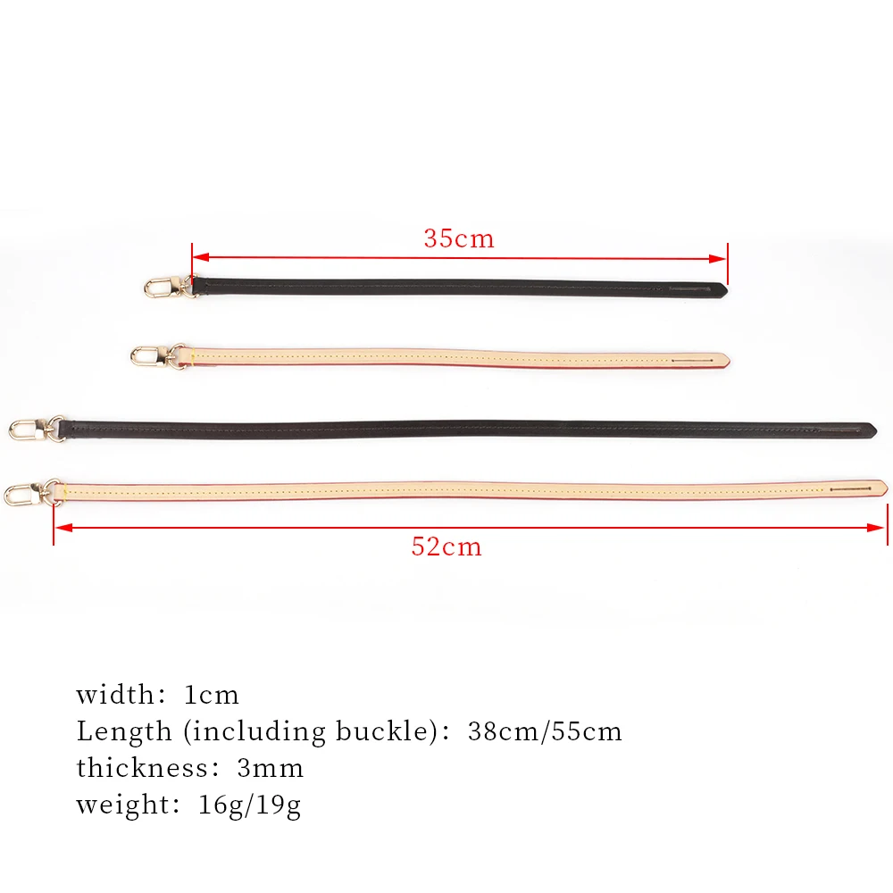 Genuine Leather Bag Handle Short Strap Shoulder Detachable Bag Replacement Women Cowhide Wrist Strap Accessories