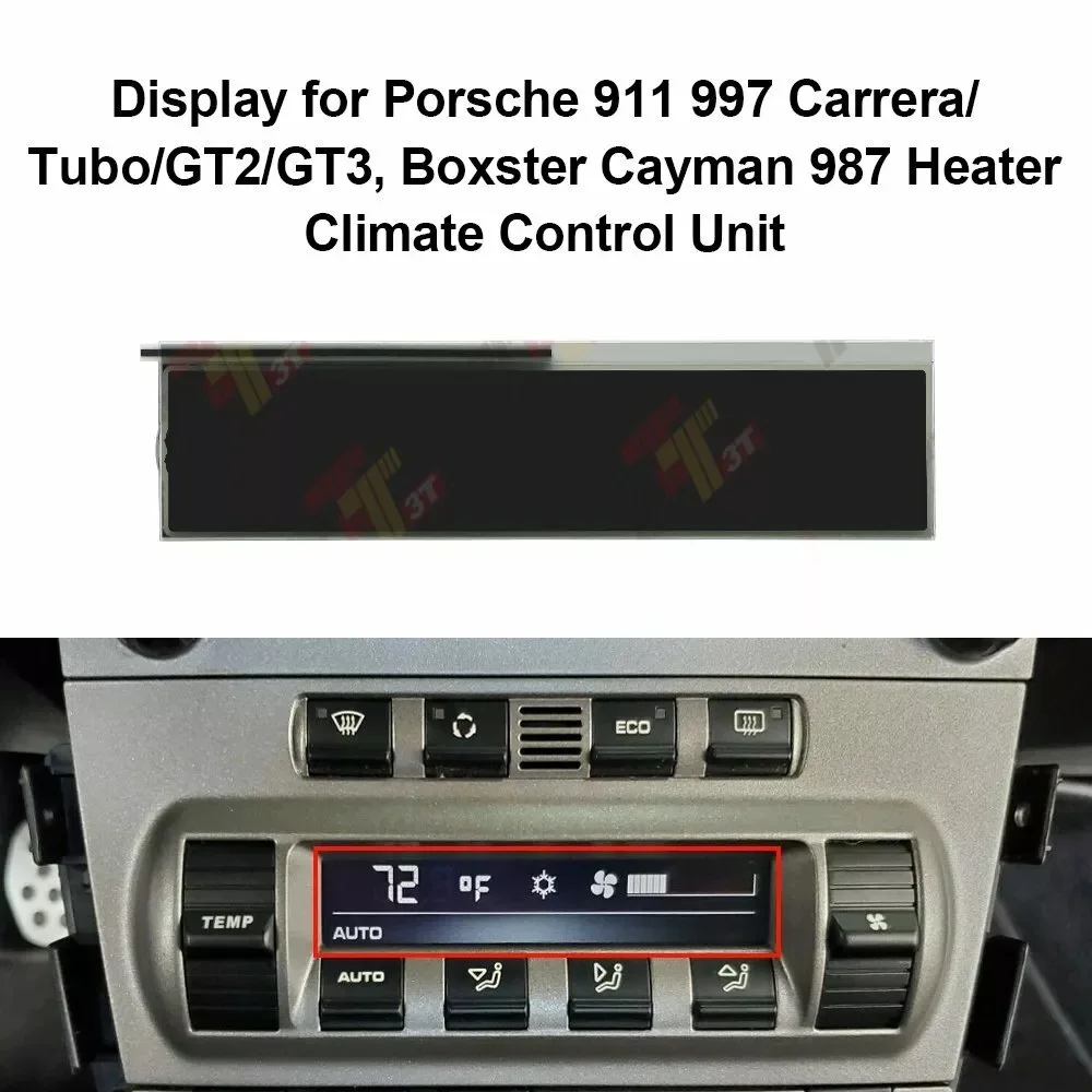 Dashboard LCD Display for Porsche 911 997 Carrera, Boxster Cayman 987 Climate Control Unit