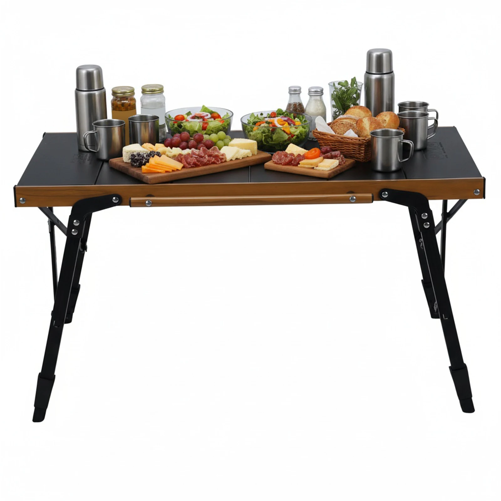 

IGT Unit Combination Table with Storage Bag Ultralight Aluminum Camp Table for Outdoor Barbecue Cooking Travel Picnic