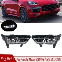 For Porsche Cayenne Macan 95B 958 Turbo 2015 2016 2017 Front Bumper Fog Light Assembly Daytime Running Light Fog Lamp 95B941700C