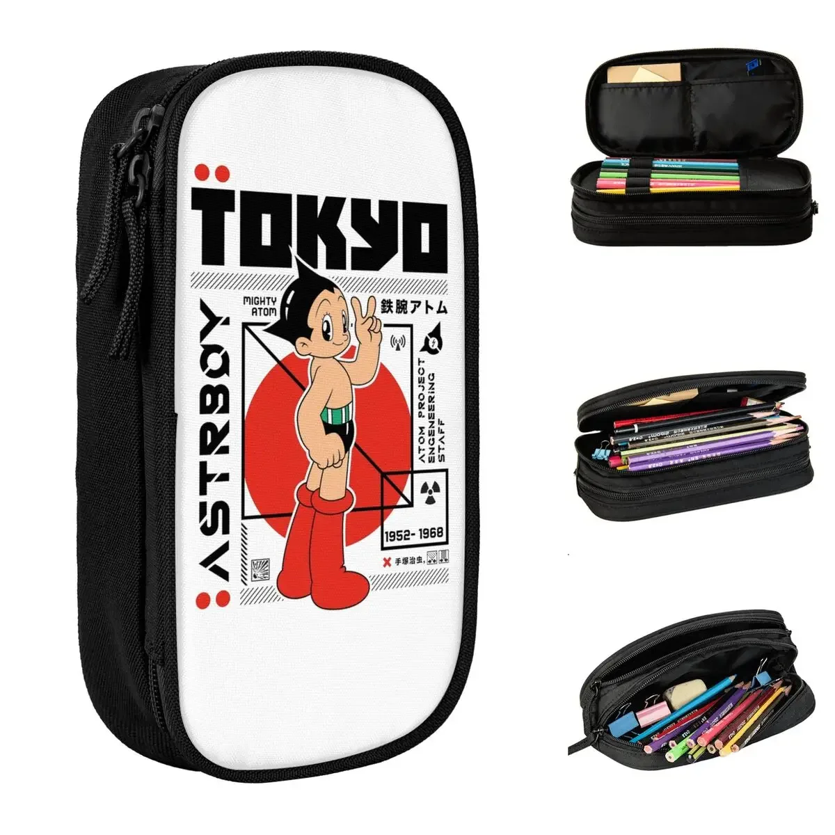 

Astroboy Astro Boy Pencil Cases Anime Pen Holder Bags Student Big Capacity School Supplies Cosmetic Pencilcases