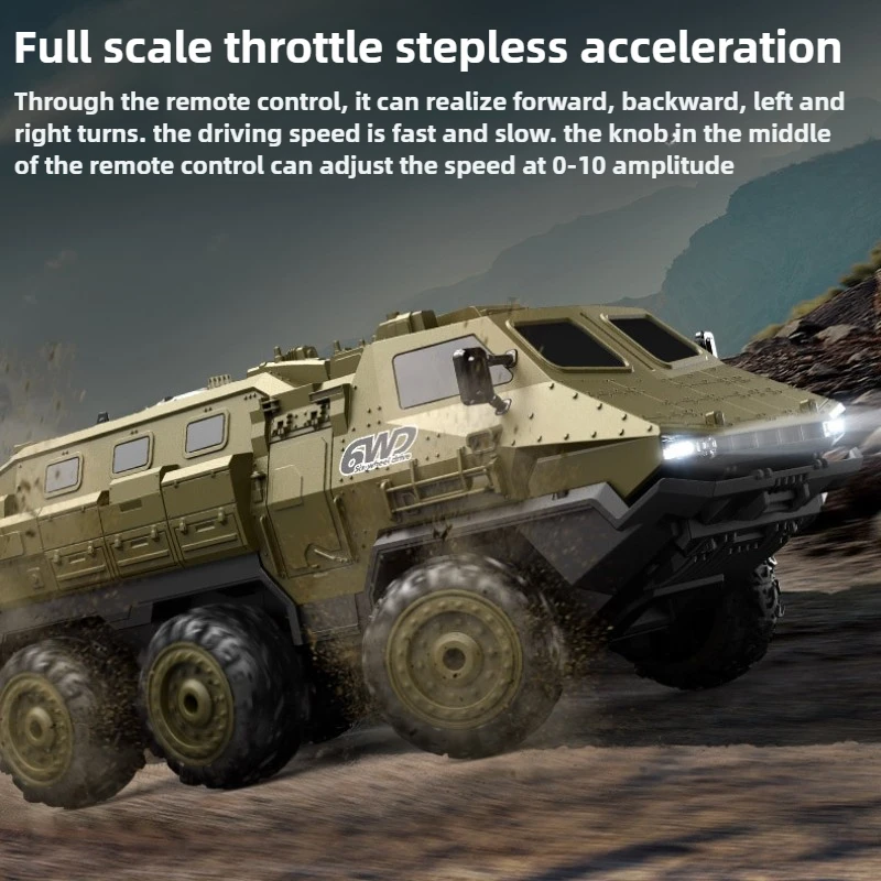 Cool Stuff Toy Tank Funny Gift-Hot 1:16 High-speed 6WD Rc Tank Model,28cm Climbing Off-road Rc Truck,Toys for Boys,Monster Truck