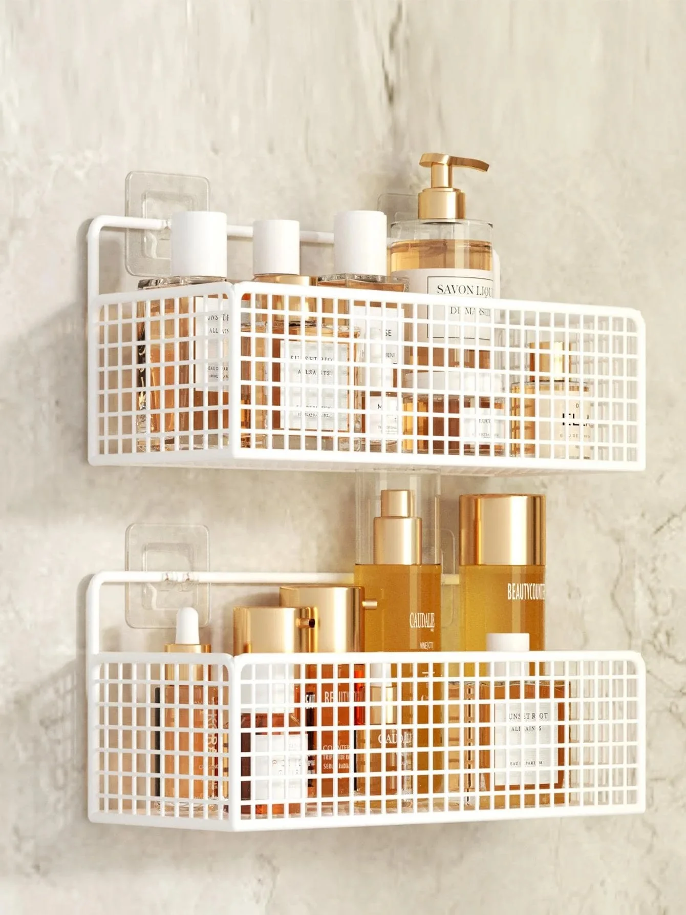 1PC Bathroom Storage Shelves Wall Mounted Rack Bathroom Organizer Shampoo Shower Gel Kitchen Makeup Storage Bathroom Accessories