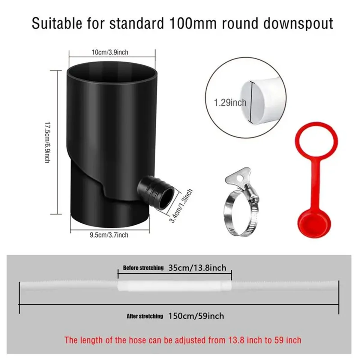 

Комплект для сбора дождевой воды ABQR, устойчивый к ультрафиолетовому излучению комплект для отвода дождя, портативные бочки для сбора дождевой воды B