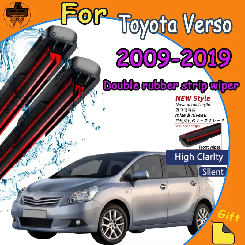 

Front Windshield Wiper Blades 2pcs Windscreen Window Accessories For Toyota Verso 2009-2019 2010 2011 2012 2015 2018