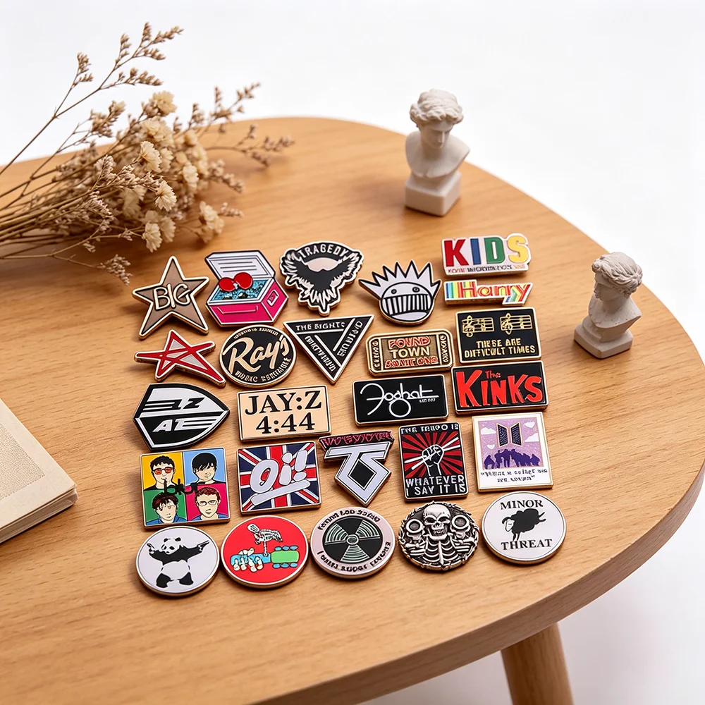 Retro Music Band Enamel Pin Rock Hip Hop Inspired Brooches Vintage Culture Badges for Backpacks Collectible Jewelry Gift for Fan