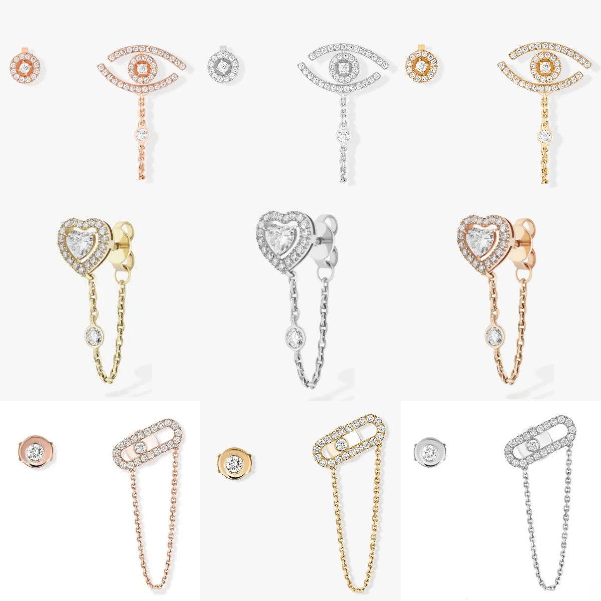 

MXK 2025 Classic Pop Special Asymmetric Series 925 Silver Women's Earrings, Bright and Beautiful, Suitable for Wearing