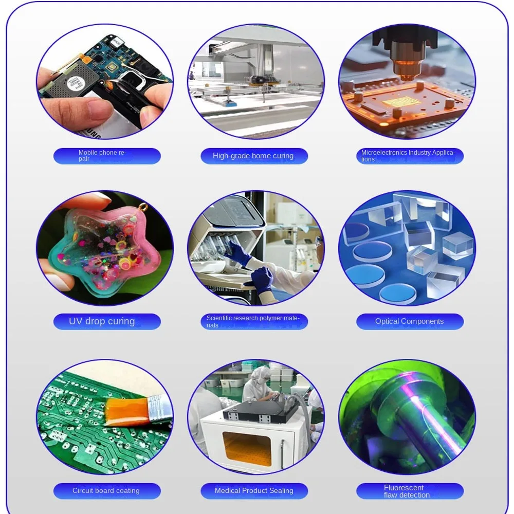 LED UV Curing Ultraviolet Lamp Oil Printing Machine Glass Ink Paint Silk Screen 3D Printer Resin Cure 395nm 405nm  365nm