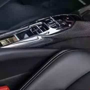 OEM Style Auto Parts Dry Carbon Fiber Automotive Accessories Car Interior Shift Center Control Panel for 296 GTB GTS