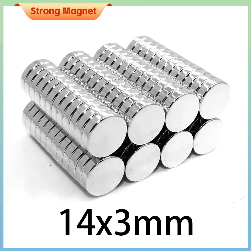 10/20/50PCS 14x3mm Circular Powerful Neodymium Magnets Super Strong N35 Fridge Magnet 14*3mm Magnetic Sheet Fishing Magnet