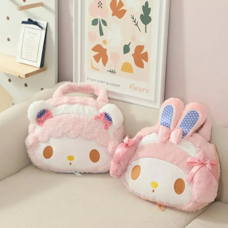 

Портативное дорожное одеяло Sanrio с рисунком My Melody Sweet Piano, аниме-фигурка, подушка, автомобильная подушка, детские подарки на день рождения