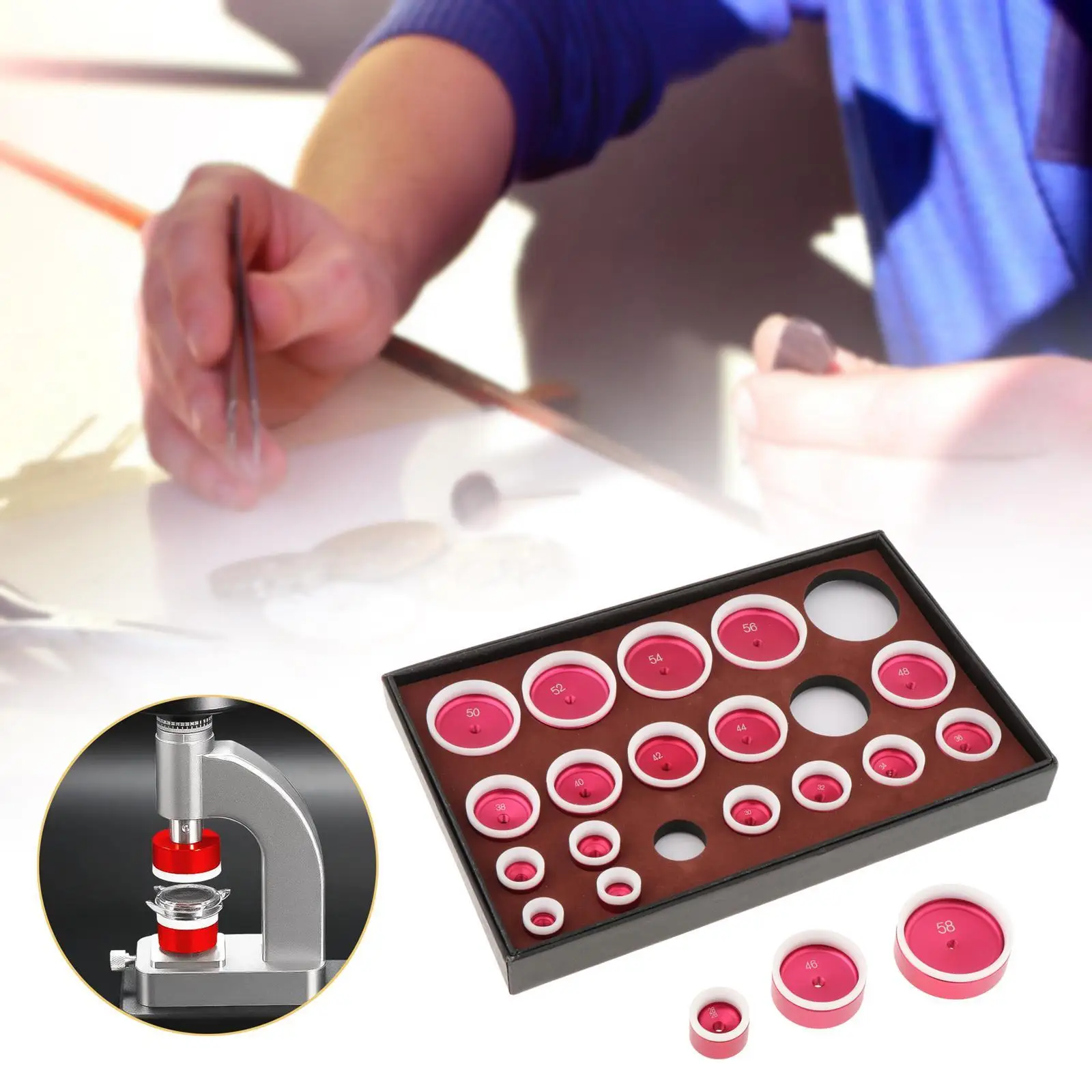 

20x пресс-формы для часов, пресс-формы для задней крышки часов, модификация часов, ручной инструмент, фитинговые штампы для задней крышки часов для часовщиков