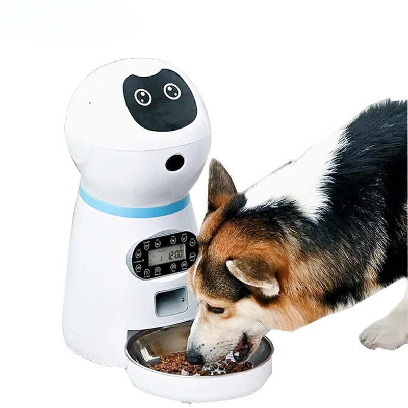 Dog Automatic Feeder Cat Dry Food Automatic Dispenser Smart Pet Feeder With Voice Timing Dog Feeder Without Plug