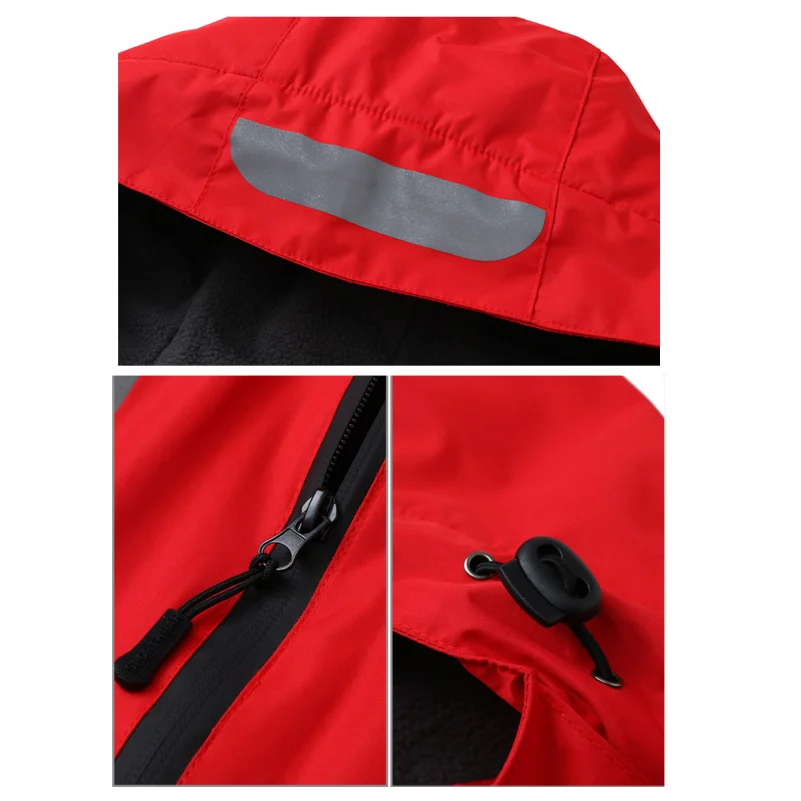 Chaquetas reflectantes impermeables a prueba de viento para senderismo al aire libre, abrigos con capucha para escalada, Trekking, esquí, rompevientos, bordado con estampado de logotipo