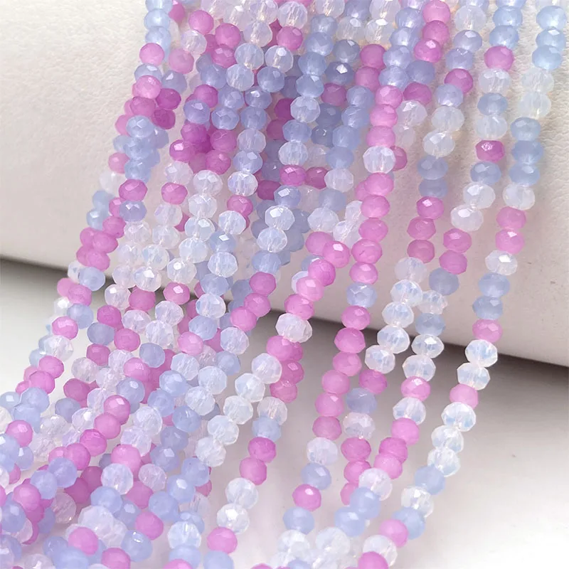 Mixed Color 2mm Crystal Beads for Jewerly Making Spacer Rondelle  Faceted Glass Beads DIY Needlework Bracelets Necklace Supplies