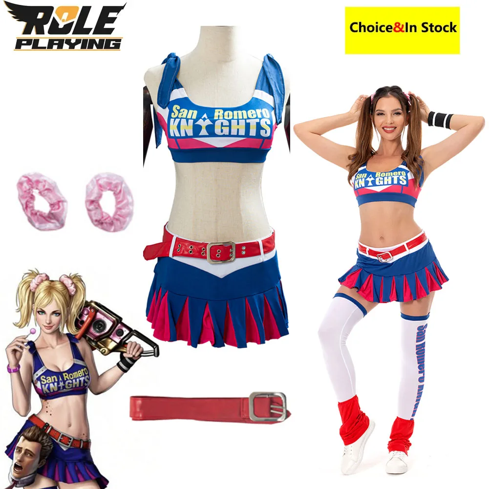 

Костюм леденцов для косплея Джульетта Старлинг, костюм для игры с бензопилой, женская маскировка, сексуальное платье, головной убор, полный комплект, костюм для вечеринки на Хэллоуин